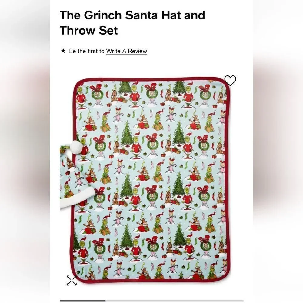 Grinch throw set